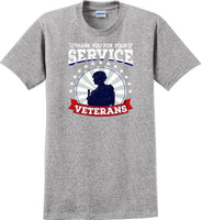 
              THANK YOU FOR YOUR SERVICE VETERANS , Veterans day Soldier USA Support T-Shirt
            