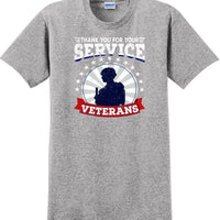 THANK YOU FOR YOUR SERVICE VETERANS , Veterans day Soldier USA Support T-Shirt
