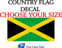 
              JAMAICAN COUNTRY FLAG, STICKER, DECAL, 5YR VINYL, STATE FLAG
            