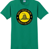Don't Tread On Me SHIRT LIBERTY OR DEATH Gadsden Flag 2nd Guns SM-5XL-DTOMS1