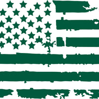 Chevrolet Silverado Back Window Distressed American Flag Decal 2019-2024