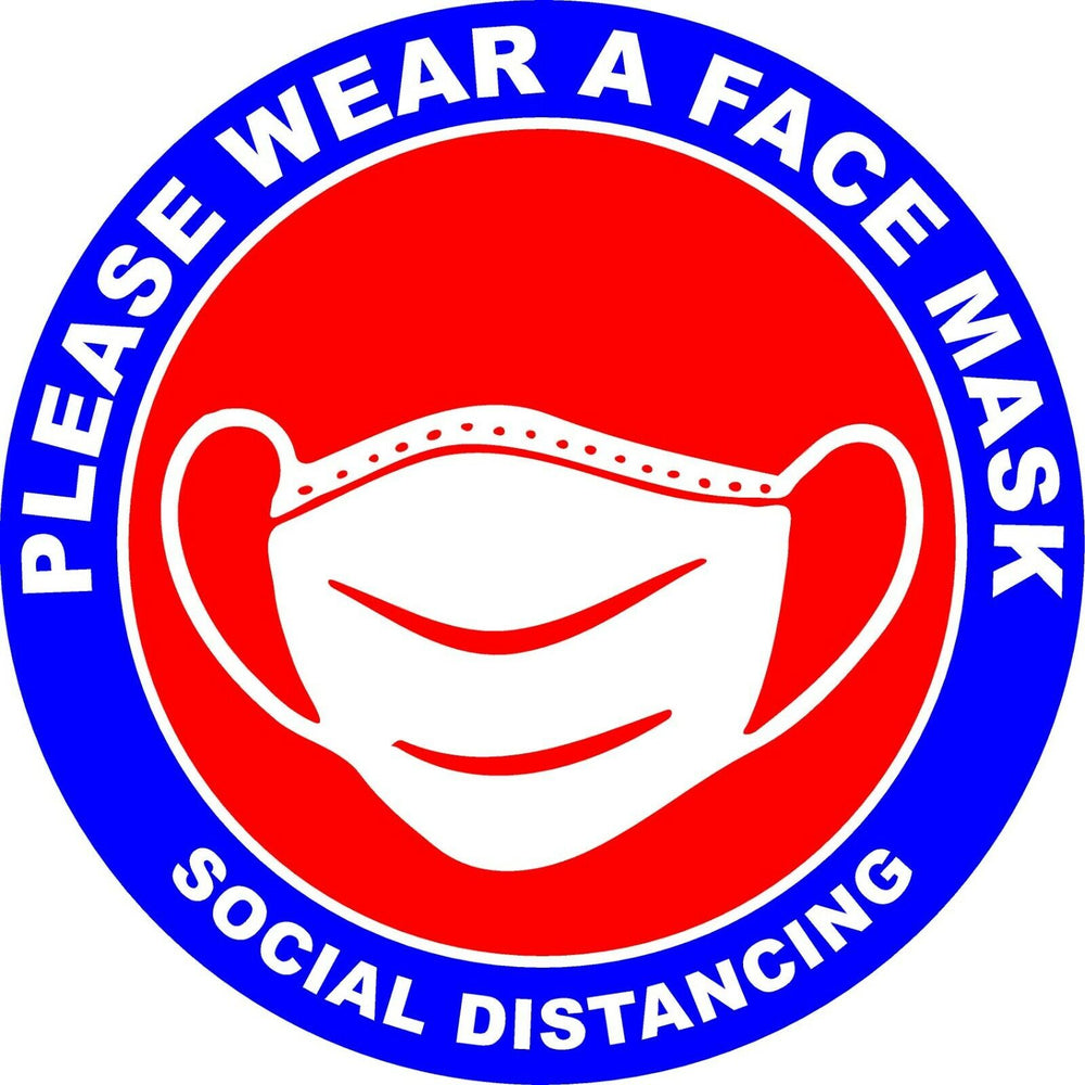 Please wear a face mask window Decal sticker social distancing Choose your size