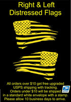 
              American Flag Distressed Right & Left Vinyl Decal Sticker  14 Colors 6yr vinyl
            