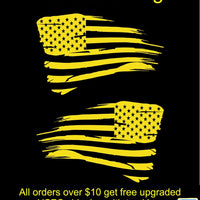 American Flag Distressed Right & Left Vinyl Decal Sticker  14 Colors 6yr vinyl