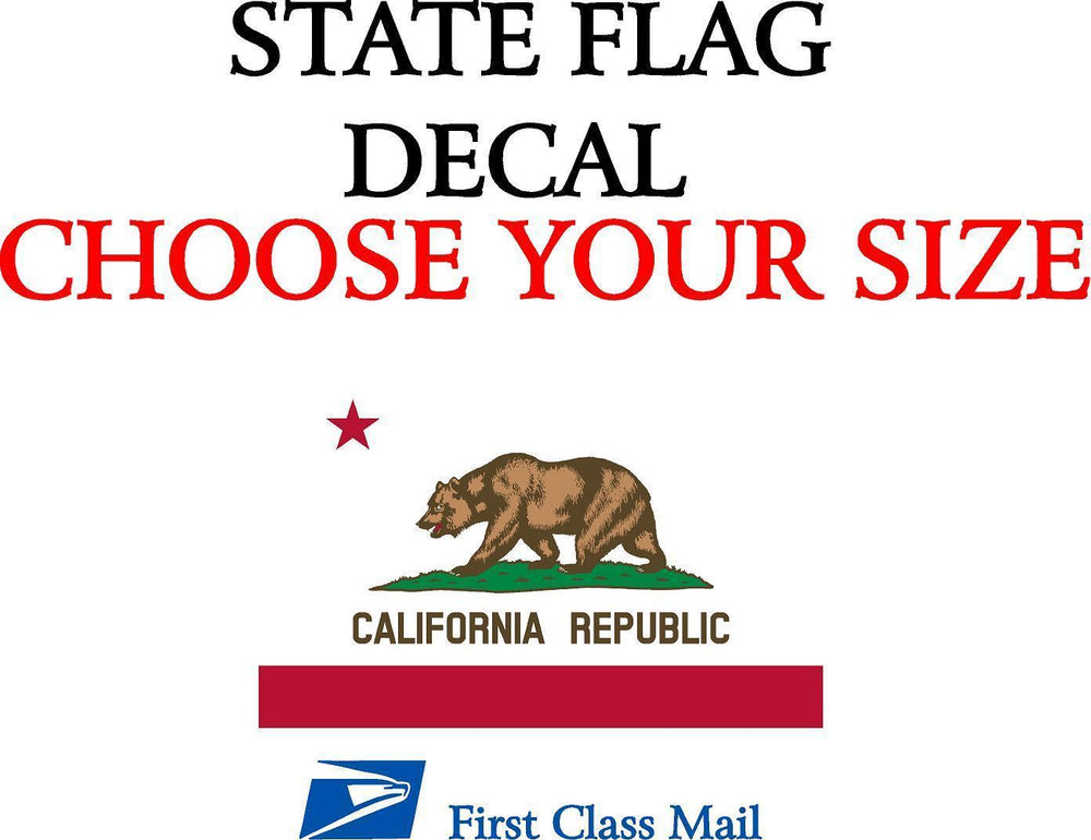 CALIFORNIA STATE FLAG, STICKER, DECAL, State flag of california  5 YR VINYL
