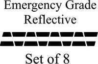 
              Black w/ White Stripe HELMET TETS TETRAHEDRONS HELMET STICKER  EMT REFLECTIVE
            