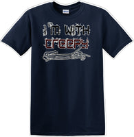
              I'M WITH CREEPY POINTING LEFT - Halloween - Novelty T-shirt
            