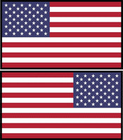 
              Reflective RIGHT & LEFT American Flag USA mirrored img Vinyl Bk Outline
            