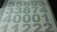 
              WHITE REFLECTIVE Street Address Mailbox House Number vinyl decal sticker
            