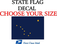 
              ALASKA STATE FLAG, STICKER, DECAL, state flag of Alaska 5 YR VINYL
            
