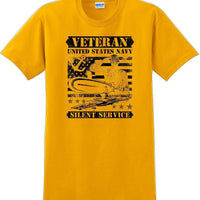 UNITED STATES NAVY SILENT SERVICE, Veterans day Soldier USA Support T-Shirt