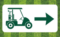 
              Golf Course Aluminum  Right Direction Sign for Greens, Fairway & Golf Cart Path
            
