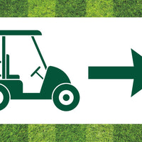 Golf Course Aluminum  Right Direction Sign for Greens, Fairway & Golf Cart Path