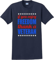
              IF YOU ENJOY FREEDOM THANK A VETERAN, Veterans day Soldier USA Support T-Shirt
            