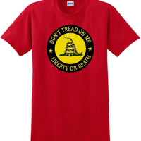 Don't Tread On Me SHIRT LIBERTY OR DEATH Gadsden Flag 2nd Guns SM-5XL-DTOMS1