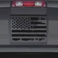 Dodge RAM Back Window Distressed American Flag Decal 2009-2018