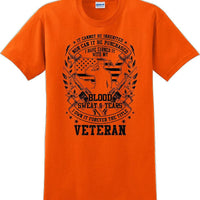 Blood Sweat and Tears, Veterans day Soldier USA Support T-Shirt