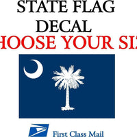 SOUTH CAROLINA STATE FLAG, STICKER, DECAL 5YR VINYL State Flag of South Carolina