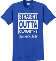
              Straight Outta Quarantine Bartender 2020  funny T-Shirt
            