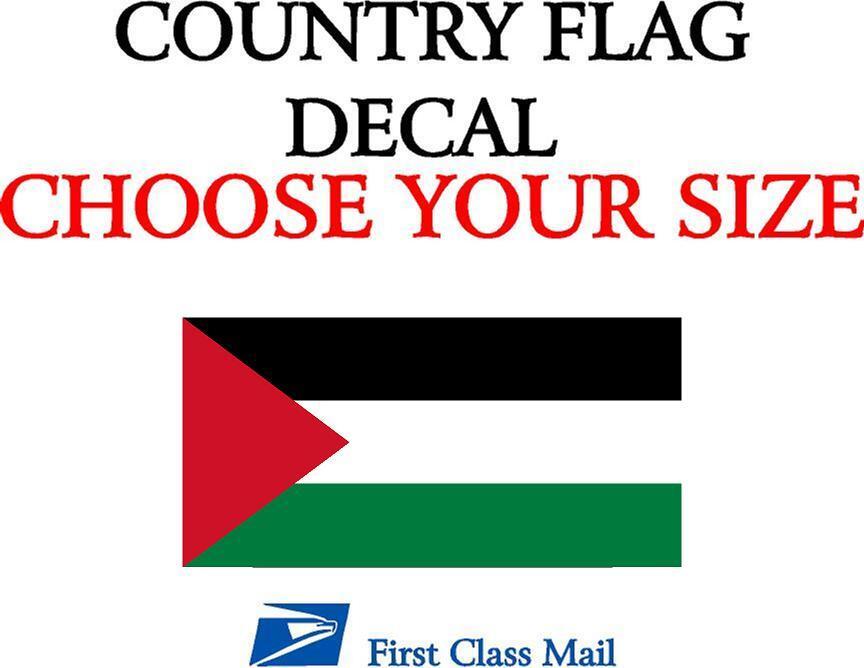 PALESTINIAN COUNTRY FLAG, STICKER, DECAL, 5YR VINYL, STATE FLAG