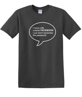 
              Social Media - Life Outside Facebook Password - Fun shirt - T-shirt TSM08
            