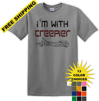 
              I'M WITH CREEPIER POINTING RIGHT - Halloween - Novelty T-shirt
            