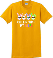 
              Chillin with my PEEPS - Distressed Design adult Easter T-shirt SM-5XL 13 COLORS
            
