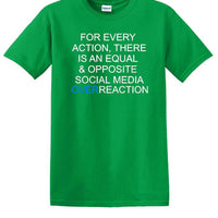 Social Media Equal & Opposite Overreaction - Fun shirt - T-shirt TSM06