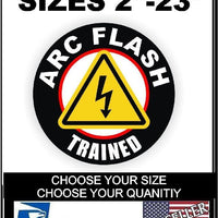ARC Flash Trained Hard Hat Decal, Helmet Sticker Label Electrician Safety