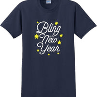 Bling in the New Year with stars T-Shirt - New Years Shirt - 12 color choices