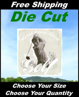 
              Vintage Golf Decal for car and truck back/side Window and Bumper sticker
            