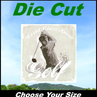 Vintage Golf Decal for car and truck back/side Window and Bumper sticker