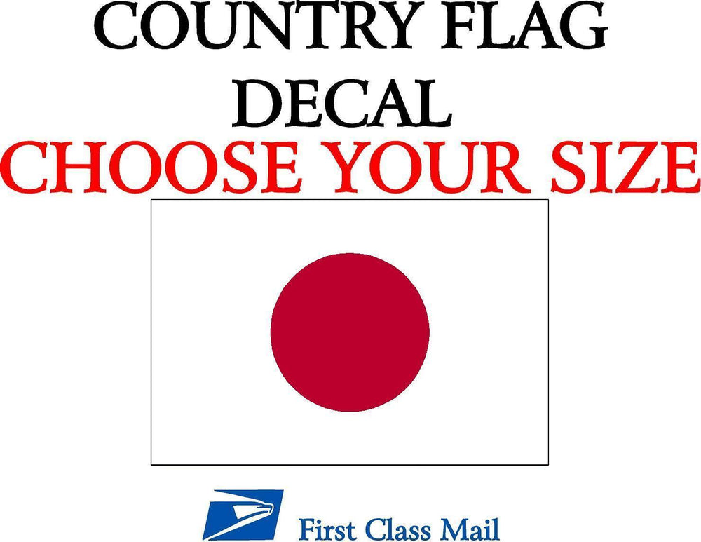 JAPANESE COUNTRY FLAG, STICKER, DECAL, 5YR VINYL, STATE FLAG