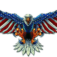 AMERICAN FLAG BALD EAGLE USA DECAL STICKER TRUCK VEHICLE WINDOW 6yr ae1