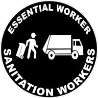 Essential Worker Sanitation Worker Decal