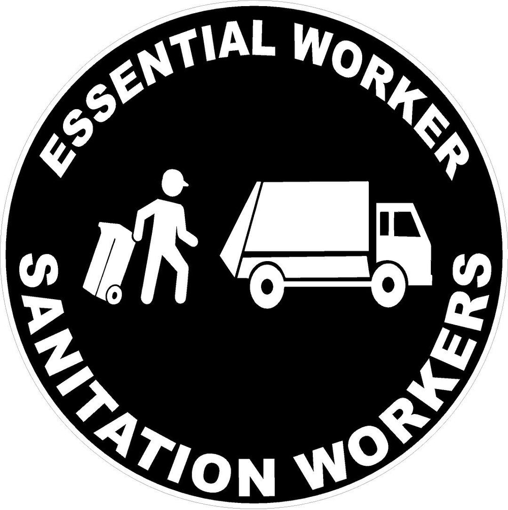 Essential Worker Sanitation Worker Decal