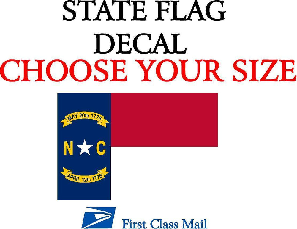 NORTH CAROLINA STATE FLAG, STICKER, DECAL 5YR VINYL State Flag of North Carolina