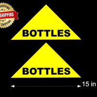 SODA VENDING MACHINE (2) LARGE YELLOW BOTTLES DECALS / Free Ship!