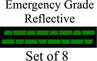
              Green w/ Black Stripe HELMET TETS TETRAHEDRONS HELMET STICKER  EMT REFLECTIVE
            