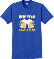 
              New Year Grab a beer - New Years Shirt -12 color choices
            