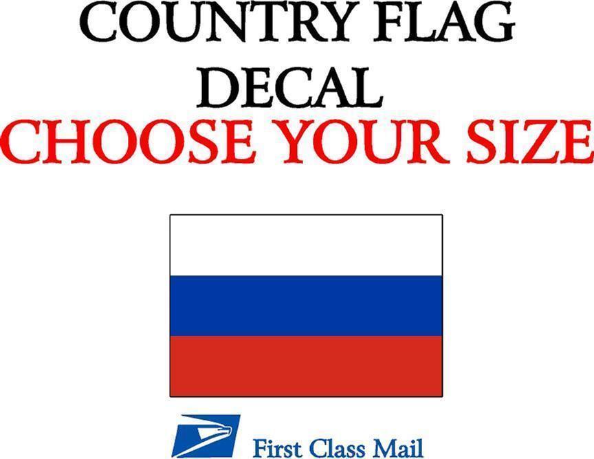 RUSSIAN COUNTRY FLAG, STICKER, DECAL, 5YR VINYL, STATE FLAG