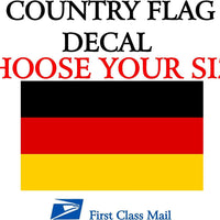 GERMAN COUNTRY FLAG, STICKER, DECAL, 5YR VINYL, STATE FLAG