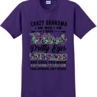 Crazy Tattooed Grandma T-Shirt - 12 color choices