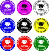 
              Please wear a face mask window Decal sticker social distancing Choose your color
            