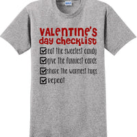 Valentine's Day Checklist  - Valentine's Day Shirts - V-Day shirts