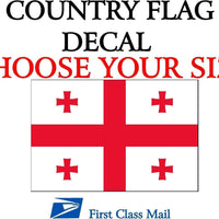 GEORGIAN COUNTRY FLAG, STICKER, DECAL, 5YR VINYL, STATE FLAG