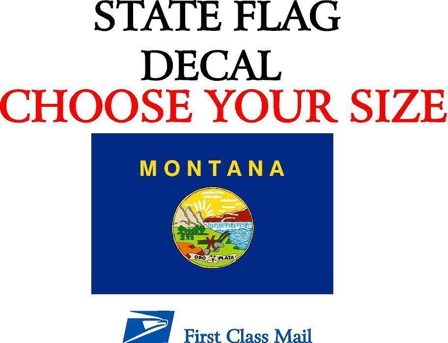 MONTANA STATE FLAG, STICKER, DECAL, 5 YR VINYL State Flag of Montana