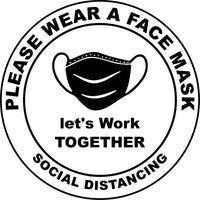 Please wear a face mask window Decal sticker social distancing Choose your color