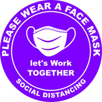 Please wear a face mask window Decal sticker social distancing Choose your color
