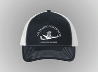 
              Air Traffic Controller Hat trucker snap back Navy Blue and White.support airport
            